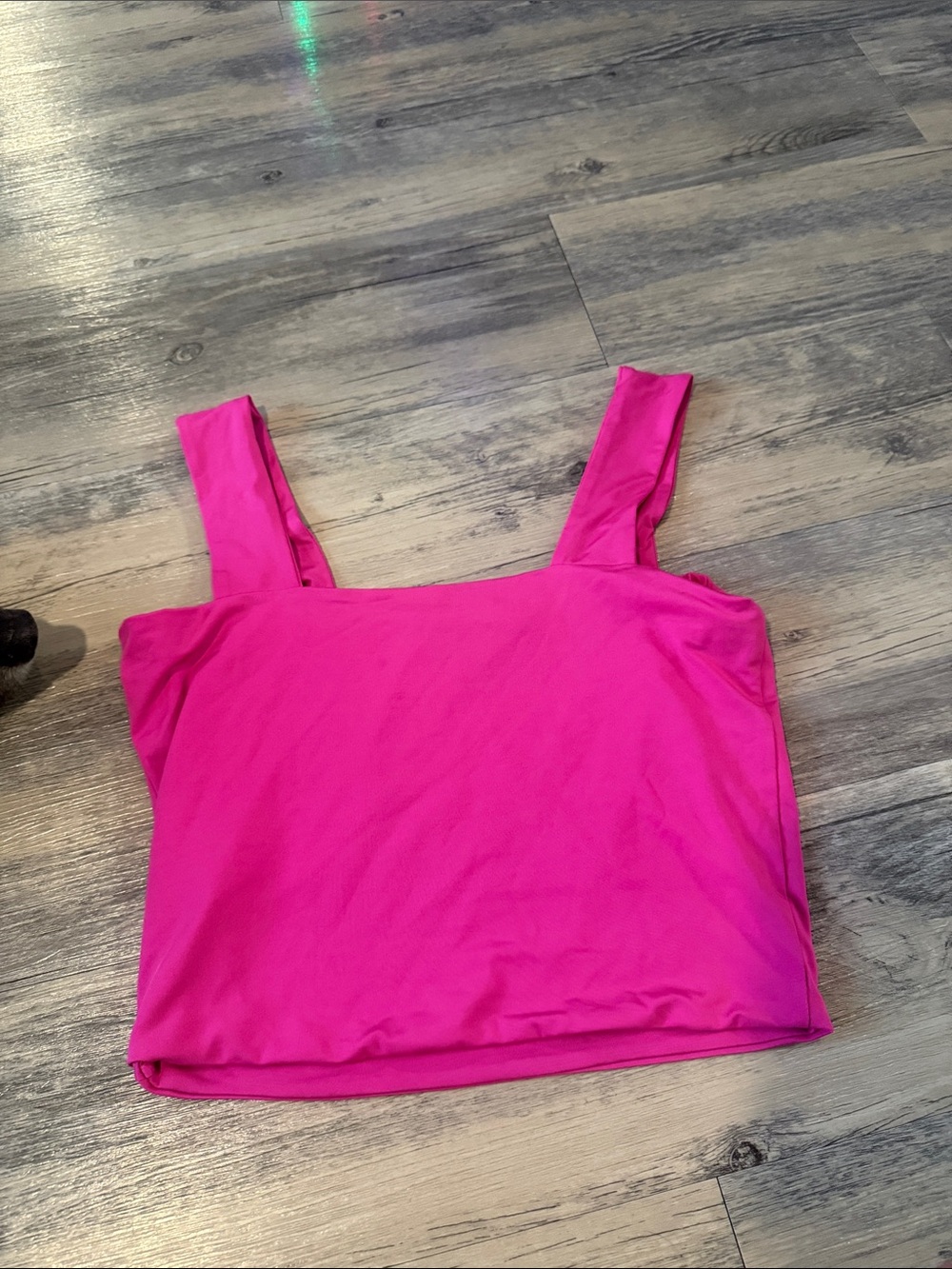 Bright Pink Women's Square-Neck Tank Top